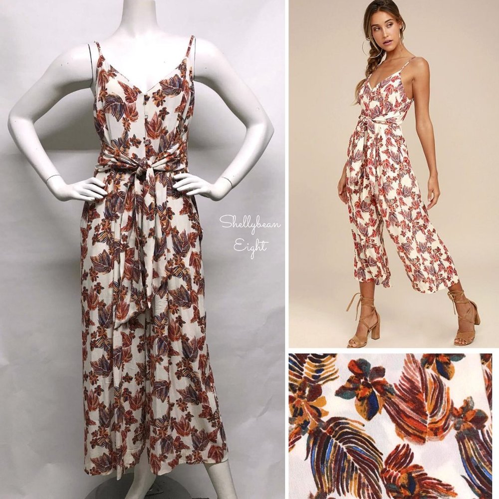 FREE PEOPLE Hot Tropics Jumpsuit 12 RUNS SMALL 8 6